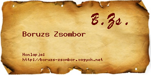 Boruzs Zsombor névjegykártya